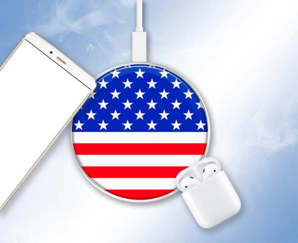 patriotic portable mobile device charger
